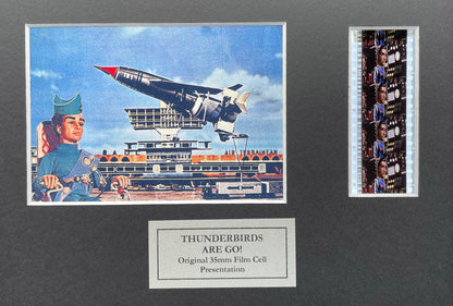 THUNDERBIRDS ARE GO Original 35mm Film Cells set within Quality Wood Frame v2