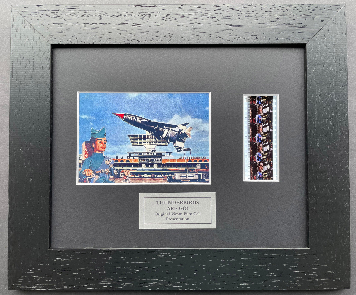 THUNDERBIRDS ARE GO Original 35mm Film Cells set within Quality Wood Frame v2