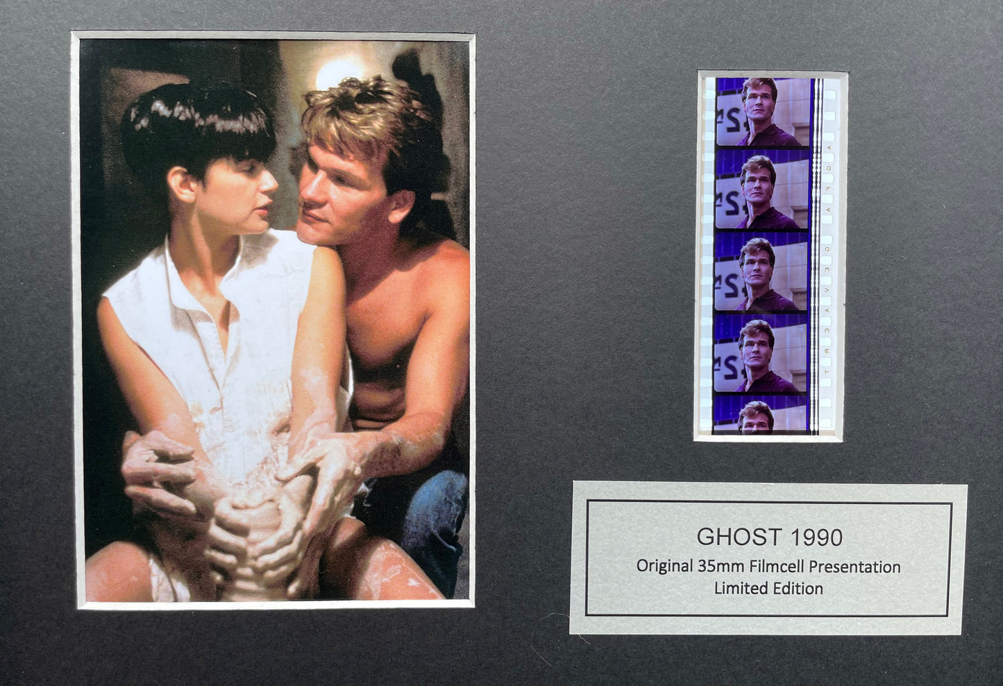 GHOST 1990 Original 35mm Film Cells set within Quality Wood Frame + COA