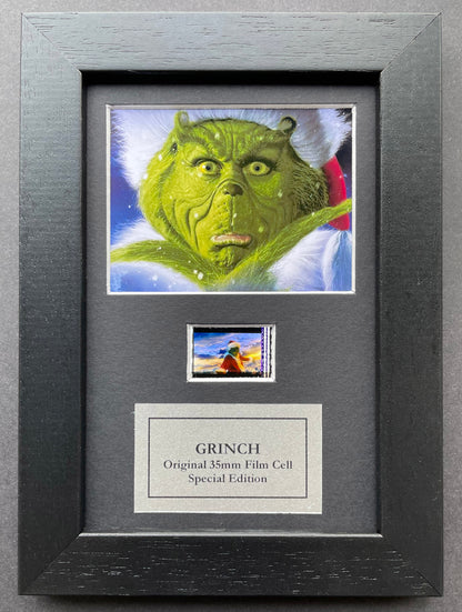 The GRINCH Original Mini 35mm Film Cells set within Quality Wood Frame + COA