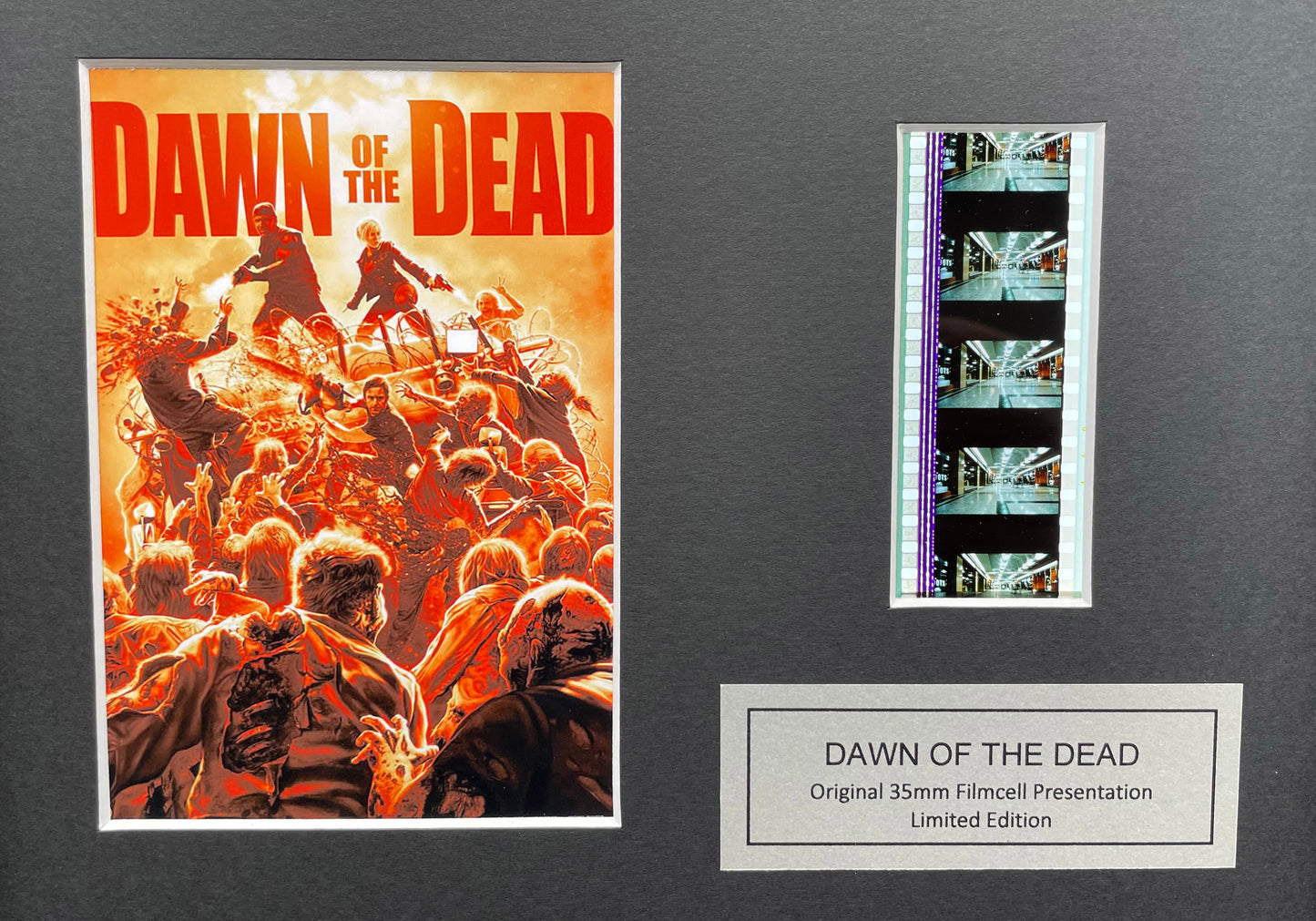 DAWN of THE DEAD Original 35mm Film Cells set within Quality Wood Frame + COA v3