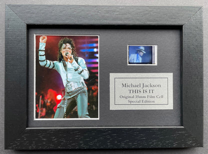 Michael Jackson Original Mini 35mm Film Cells set within Quality Wood Frame + COA
