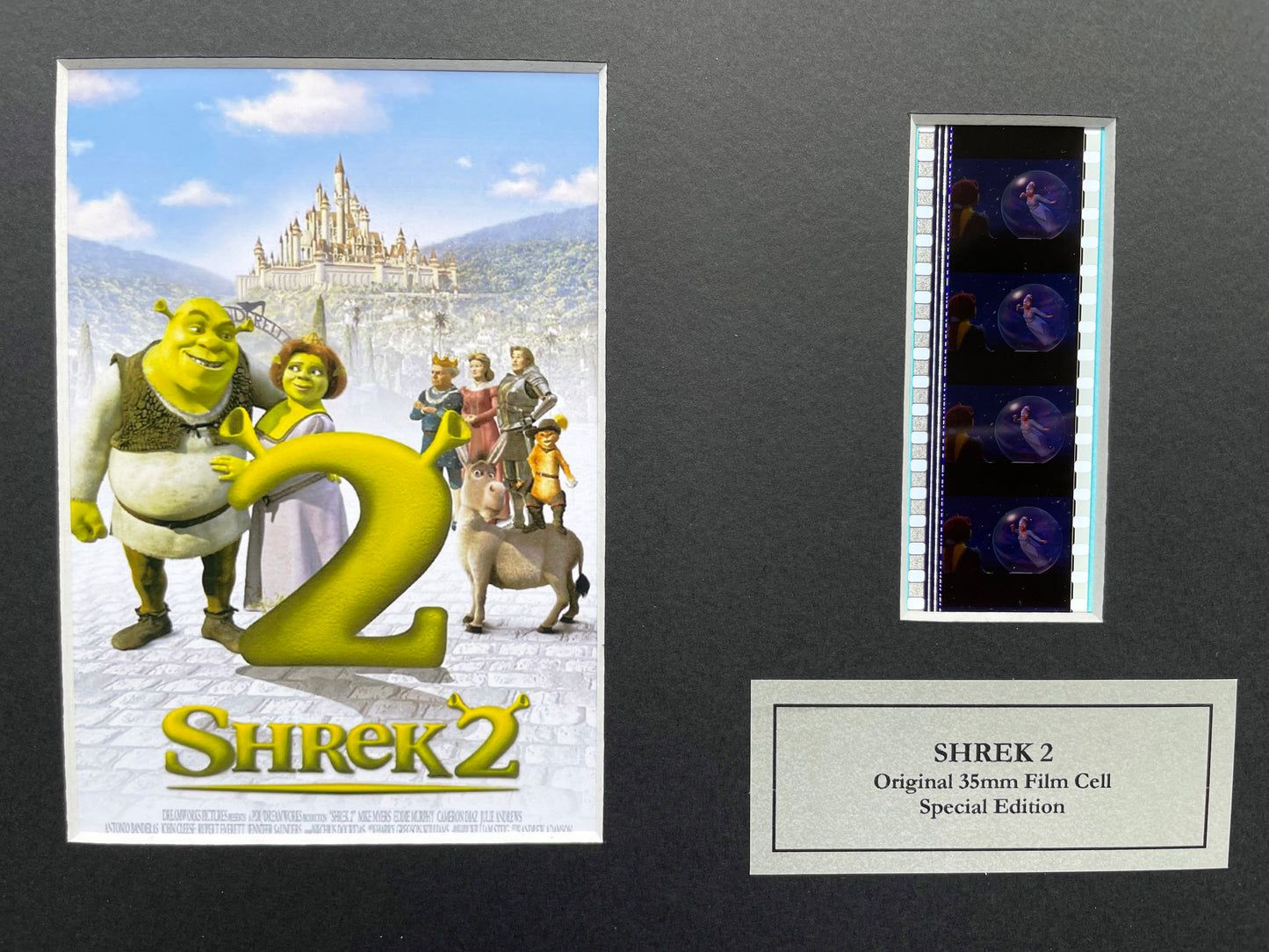 SHREK 2 Original 35mm Film Cells set within Quality Wood Frame + COA v2