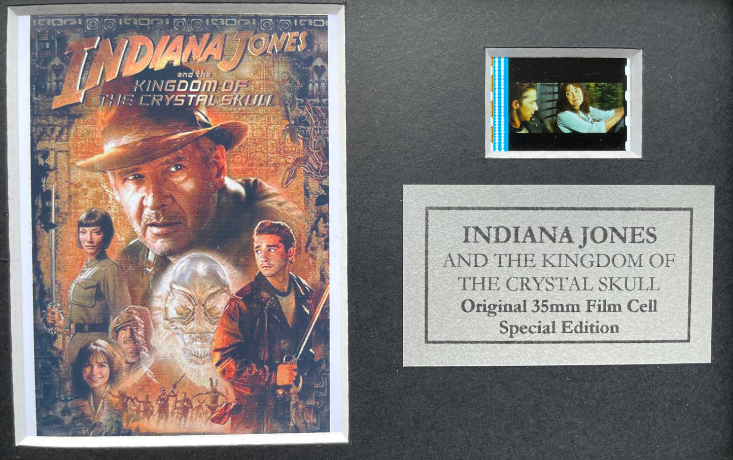 INDIANA JONES (Crystal Skull) Original Mini 35mm Film Cell in Quality Wood Frame
