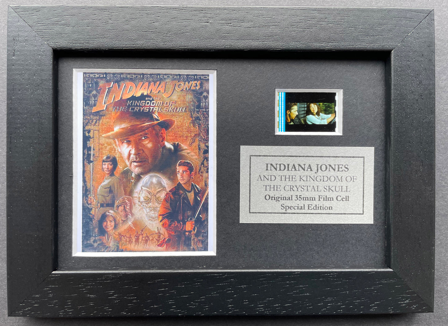INDIANA JONES (Crystal Skull) Original Mini 35mm Film Cell in Quality Wood Frame