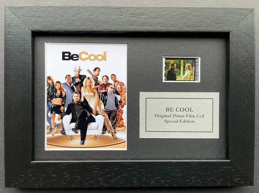 BE COOL of 2005 Original Mini 35mm Film Cell set within Quality Wood Frame + COA