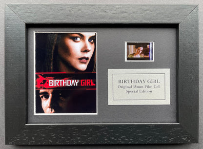 BIRTHDAY GIRL of 2001 Original Mini 35mm Film Cells set within Quality Wood Frame