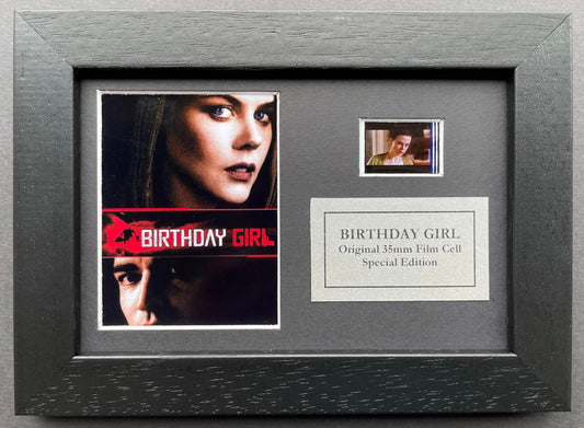BIRTHDAY GIRL of 2001 Original Mini 35mm Film Cells set within Quality Wood Frame