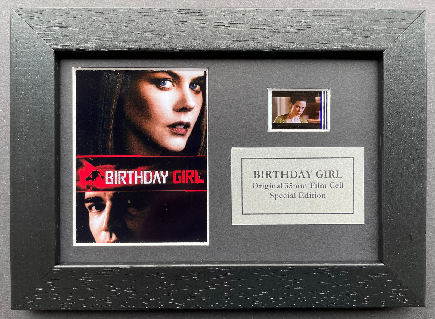 BIRTHDAY GIRL of 2001 Original Mini 35mm Film Cells set within Quality Wood Frame