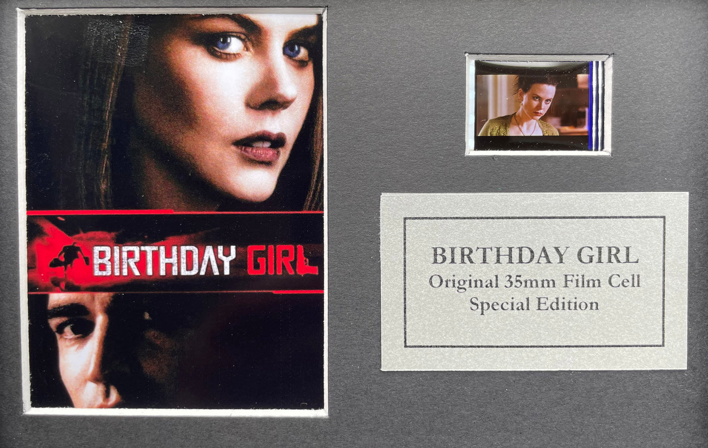 BIRTHDAY GIRL of 2001 Original Mini 35mm Film Cells set within Quality Wood Frame