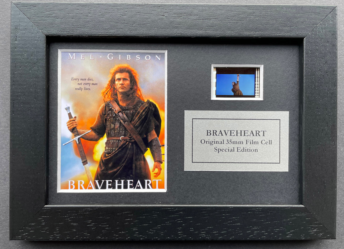 BRAVEHEART of 1995 Original Mini 35mm Film Cell set within Quality Wood Frame + COA