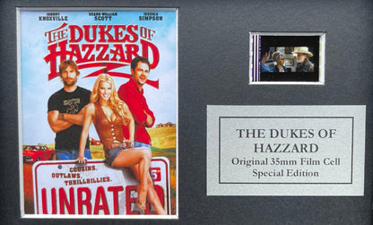 The DUKES of HAZZARD Original Mini 35mm Film Cell set in Quality Wood Frame + COA