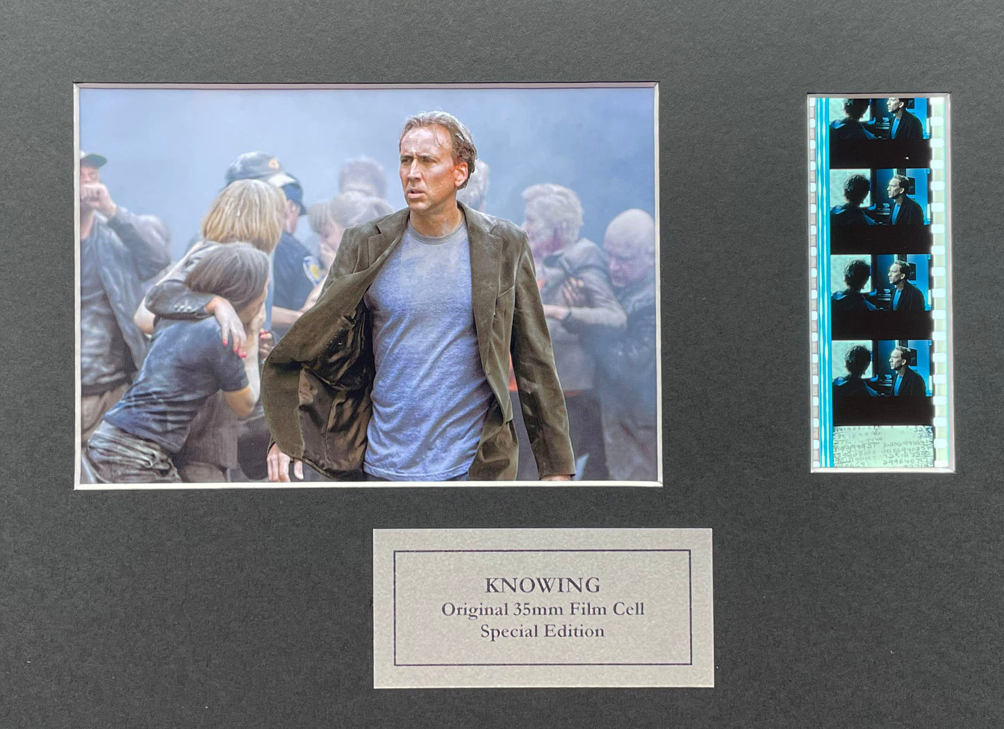 KNOWING (Nicolas Cage) Original 35mm Film Cells set within Quality Wood Frame