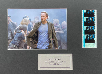 KNOWING (Nicolas Cage) Original 35mm Film Cells set within Quality Wood Frame