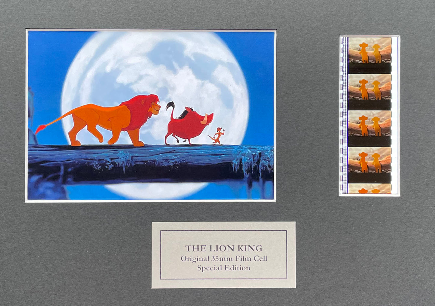 THE 'LION KING' film Original 35mm Film Cells set in Quality Wood Frame + COA v3