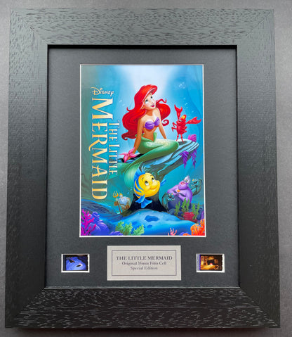 The Little Mermaid Original 35mm Film Cells set within Quality Wood Frame + COA