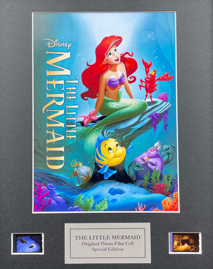 The Little Mermaid Original 35mm Film Cells set within Quality Wood Frame + COA