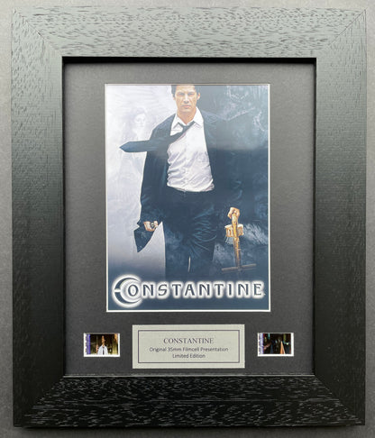 CONSTANTINE of 2007 Original 35mm film cells set in Quality Wood Frame + COA