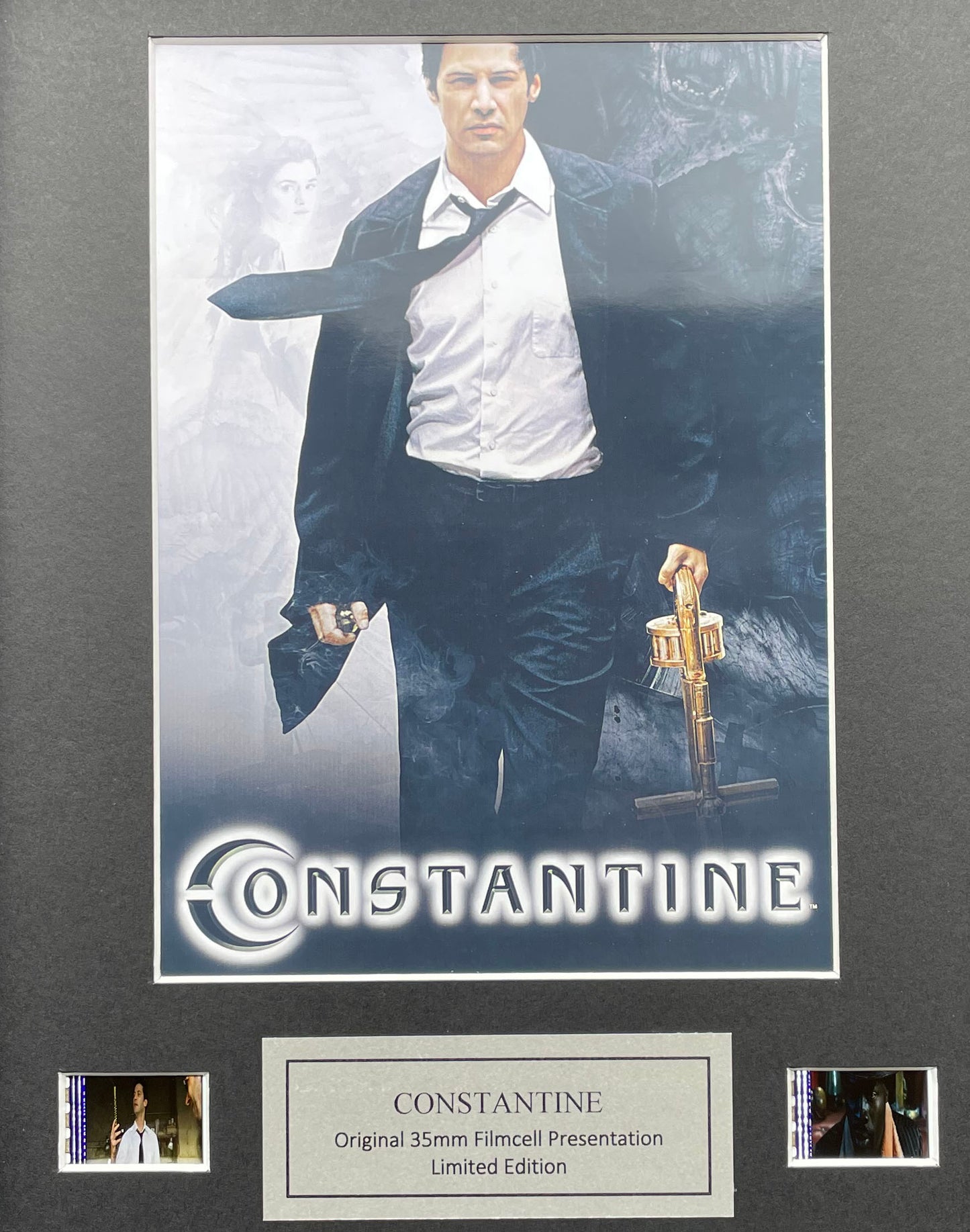 CONSTANTINE of 2007 Original 35mm film cells set in Quality Wood Frame + COA