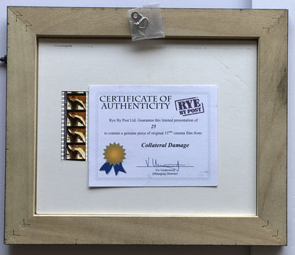 COLLATERAL DAMAGE Original 35mm Film Cells set within Quality Wood Frame + COA