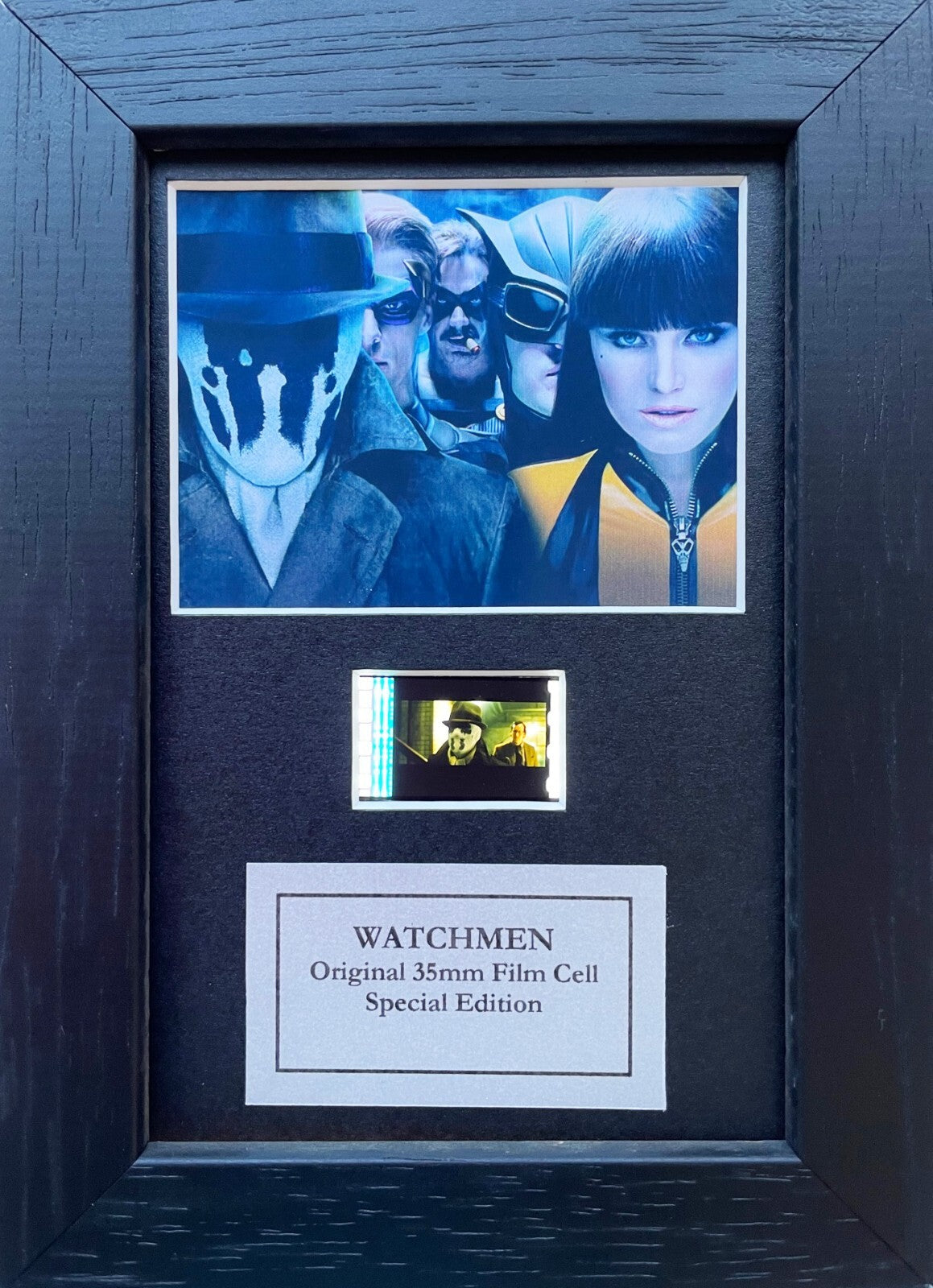 WATCHMEN Original Mini 35mm Film Cells set within Quality Wood Frame + COA