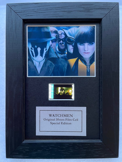 WATCHMEN Original Mini 35mm Film Cells set within Quality Wood Frame + COA