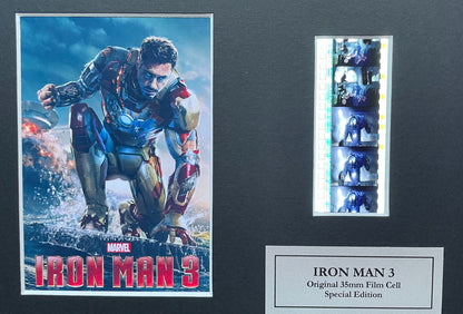 IRON MAN 3 (2013) Original 35mm Film Cells set within Quality Wood Frame + COA v1