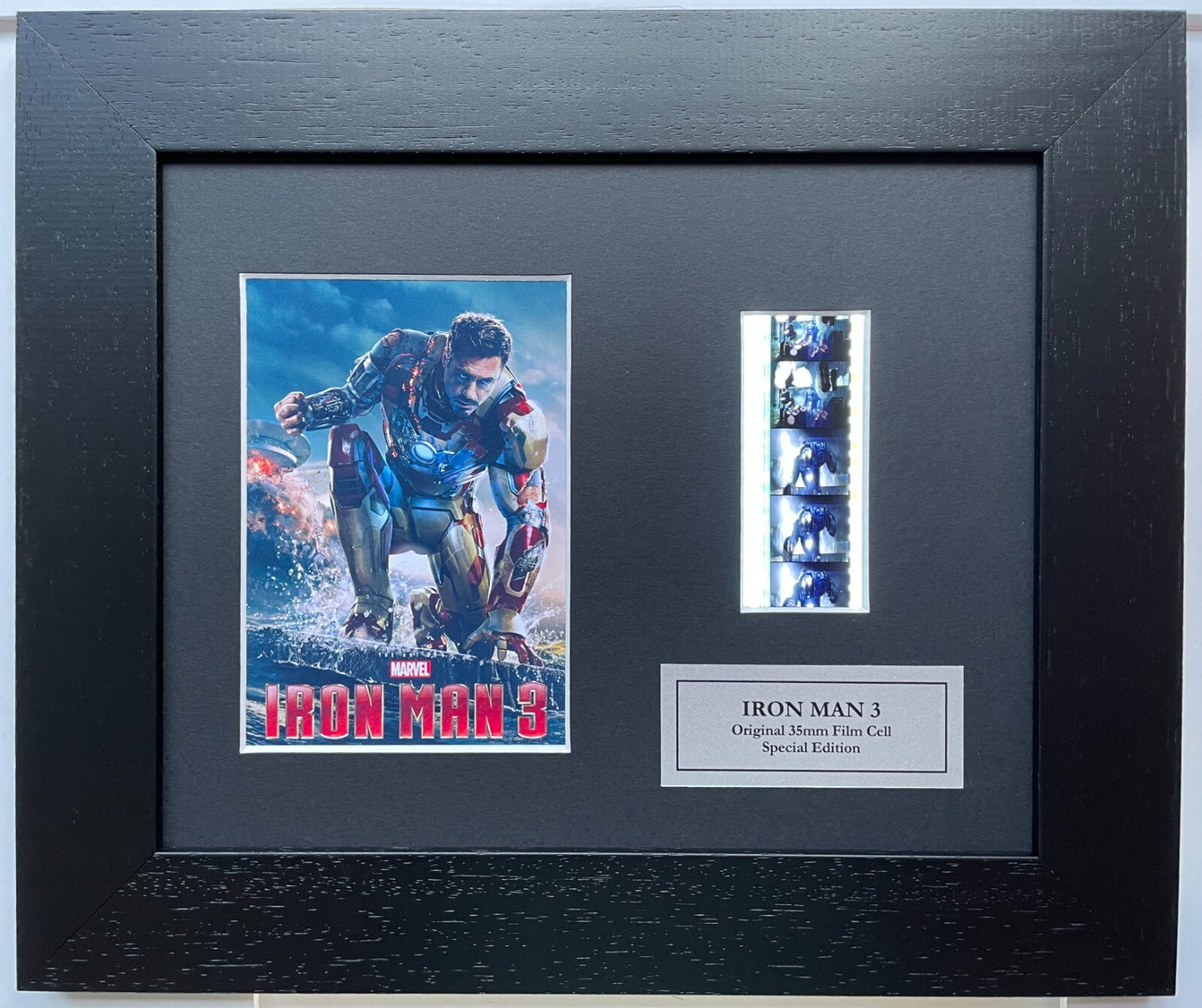 IRON MAN 3 (2013) Original 35mm Film Cells set within Quality Wood Frame + COA v1