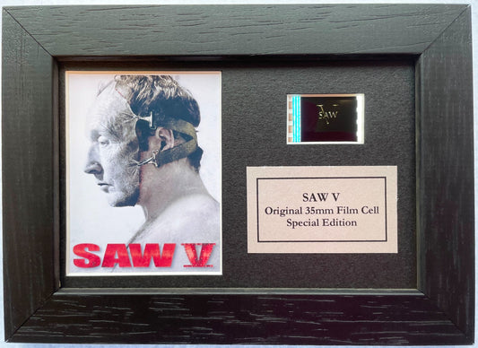 SAW V Original Mini 35mm Film Cells set within Quality Wood Frame + COA