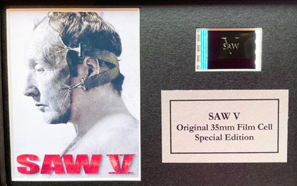 SAW V Original Mini 35mm Film Cells set within Quality Wood Frame + COA