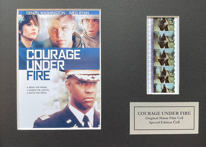 COURAGE UNDER FIRE Original 35mm Film Cells set within Quality Wood Frame + COA