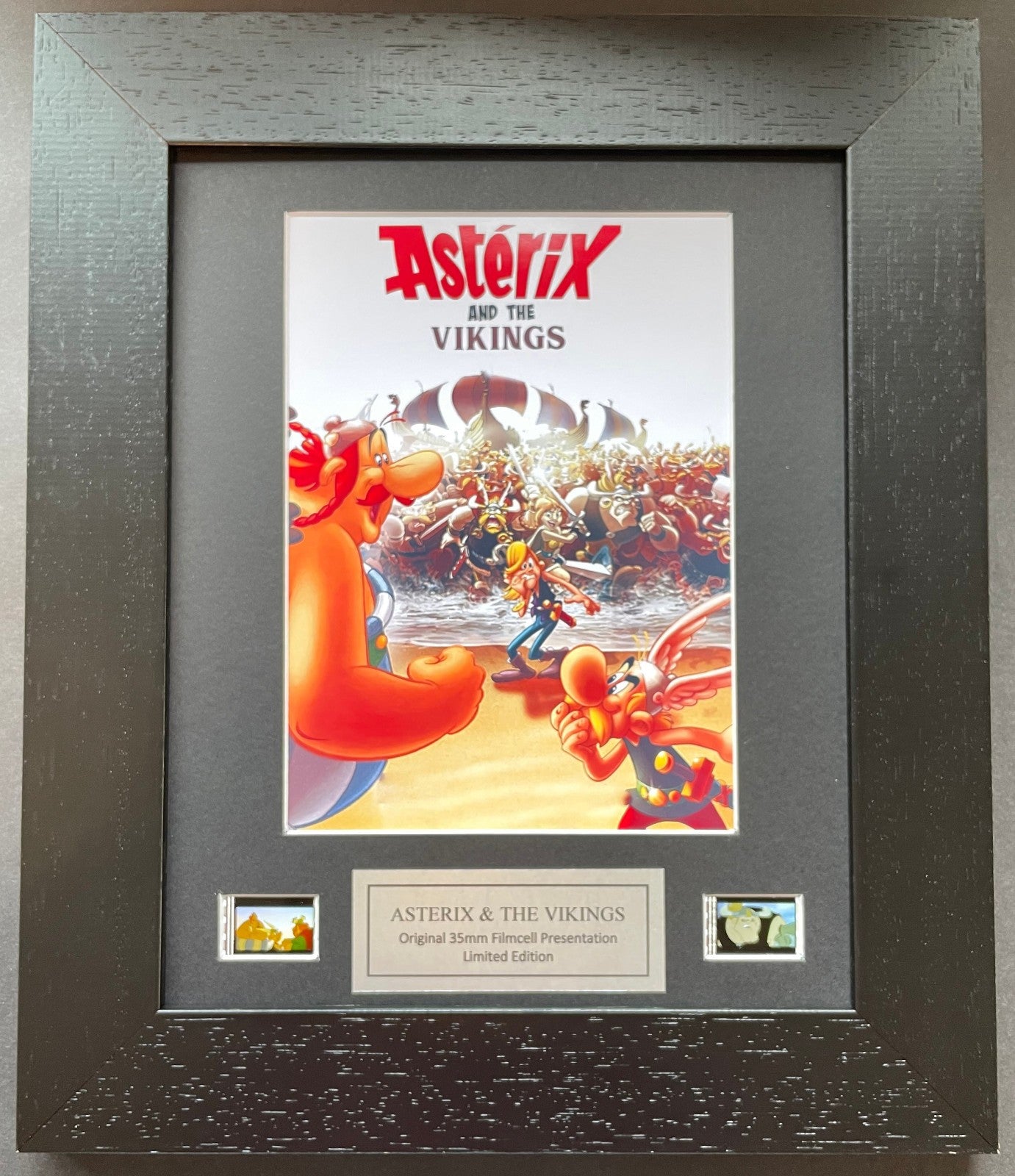 Asterix & The Vikings Original 35mm Film Cells set in Quality Wood Frame + COA