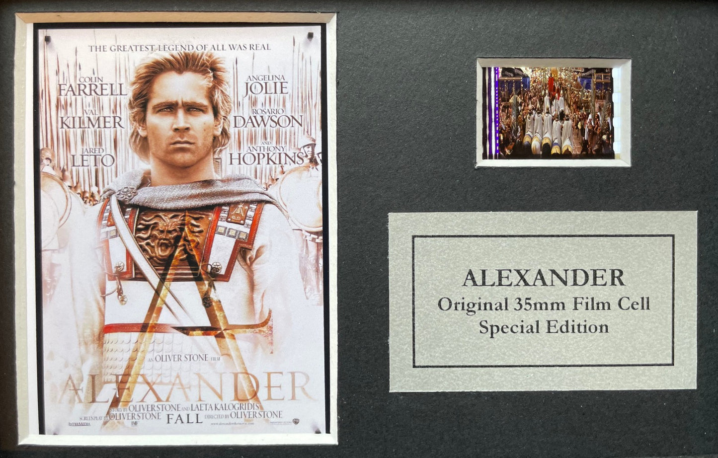 ALEXANDER of 2004 Original Mini 35mm Film Cells set in Quality Wood Frame + COA
