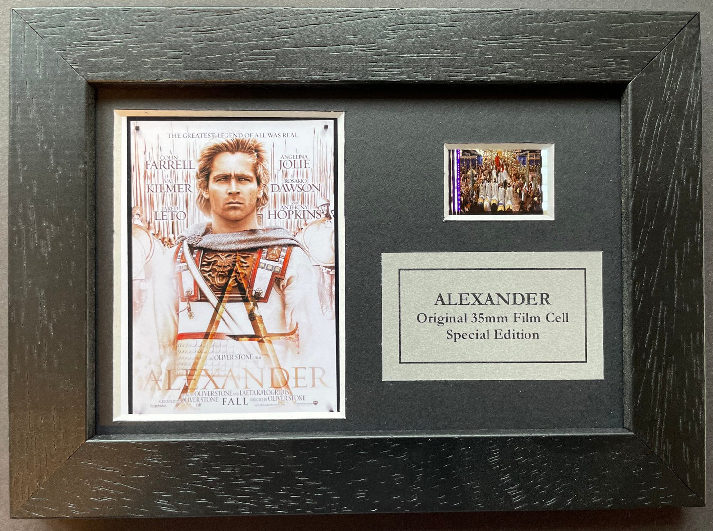 ALEXANDER of 2004 Original Mini 35mm Film Cells set in Quality Wood Frame + COA