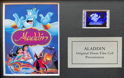 ALADDIN of 1992 Original Mini 35mm Film Cell set within Quality Wood Frame + COA