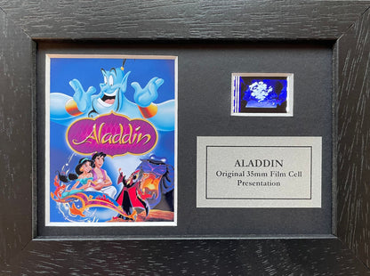 ALADDIN of 1992 Original Mini 35mm Film Cell set within Quality Wood Frame + COA