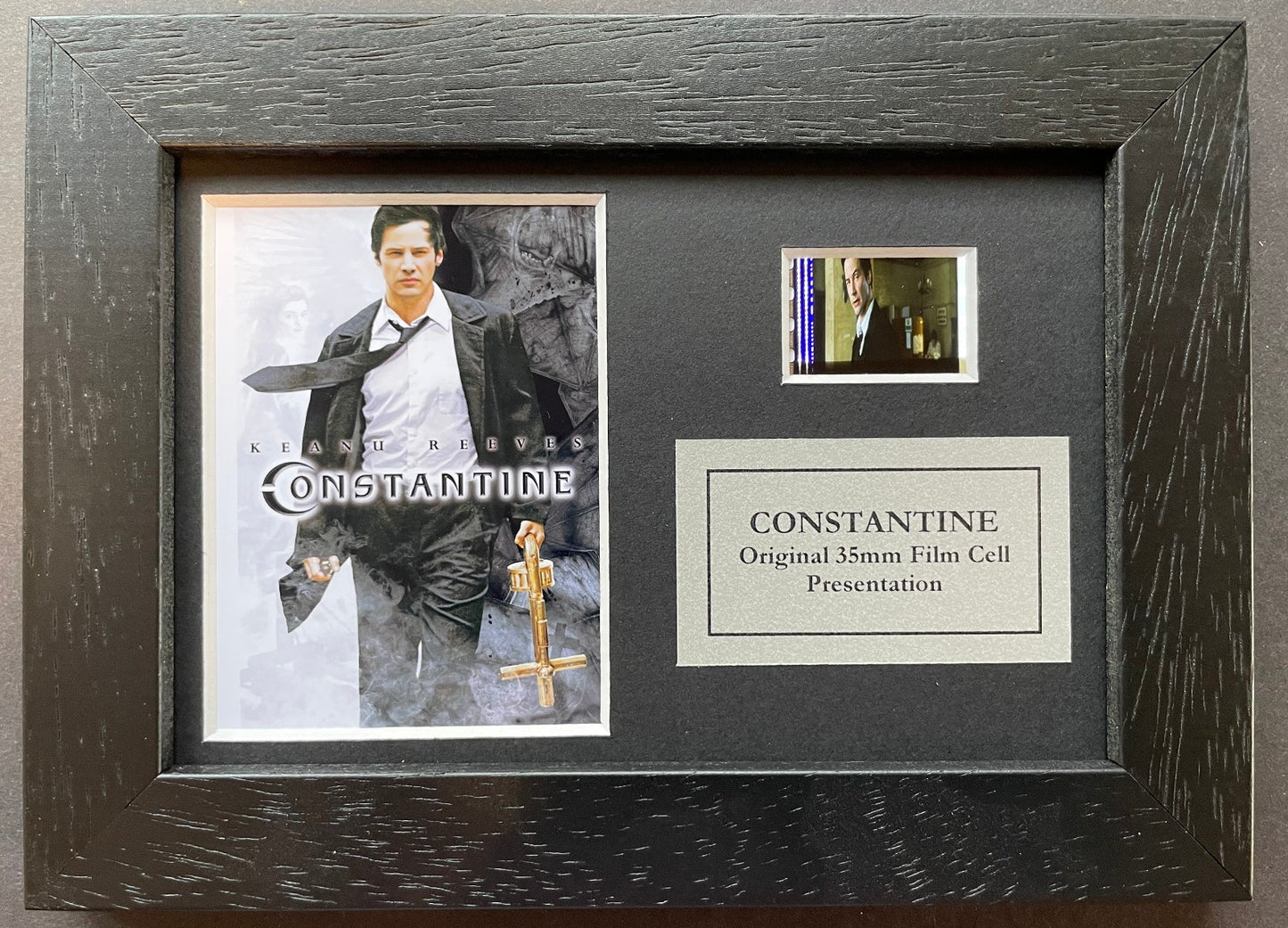CONSTANTINE Original Mini 35mm Film Cells set within Quality Wood Frame + COA