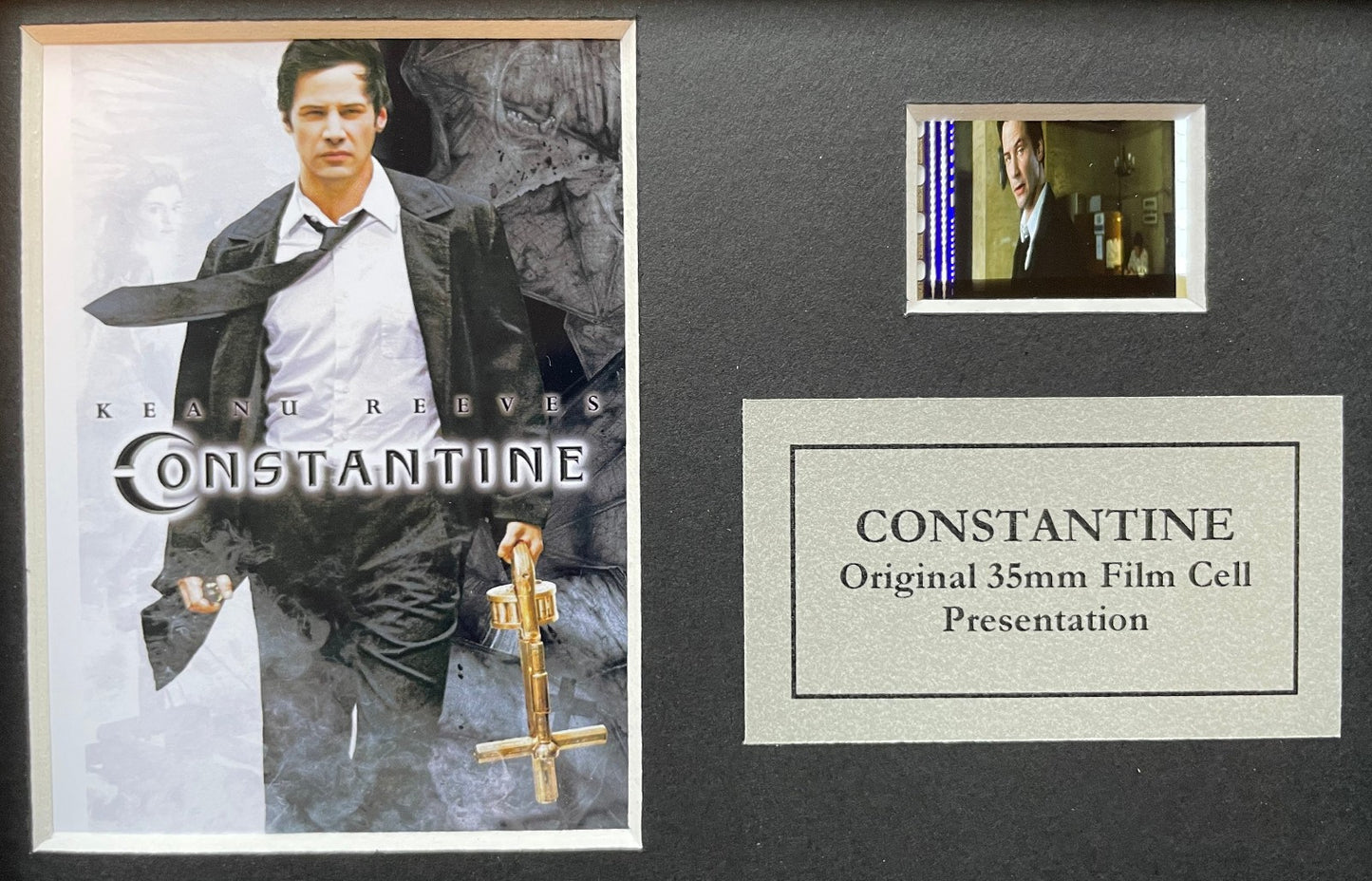CONSTANTINE Original Mini 35mm Film Cells set within Quality Wood Frame + COA