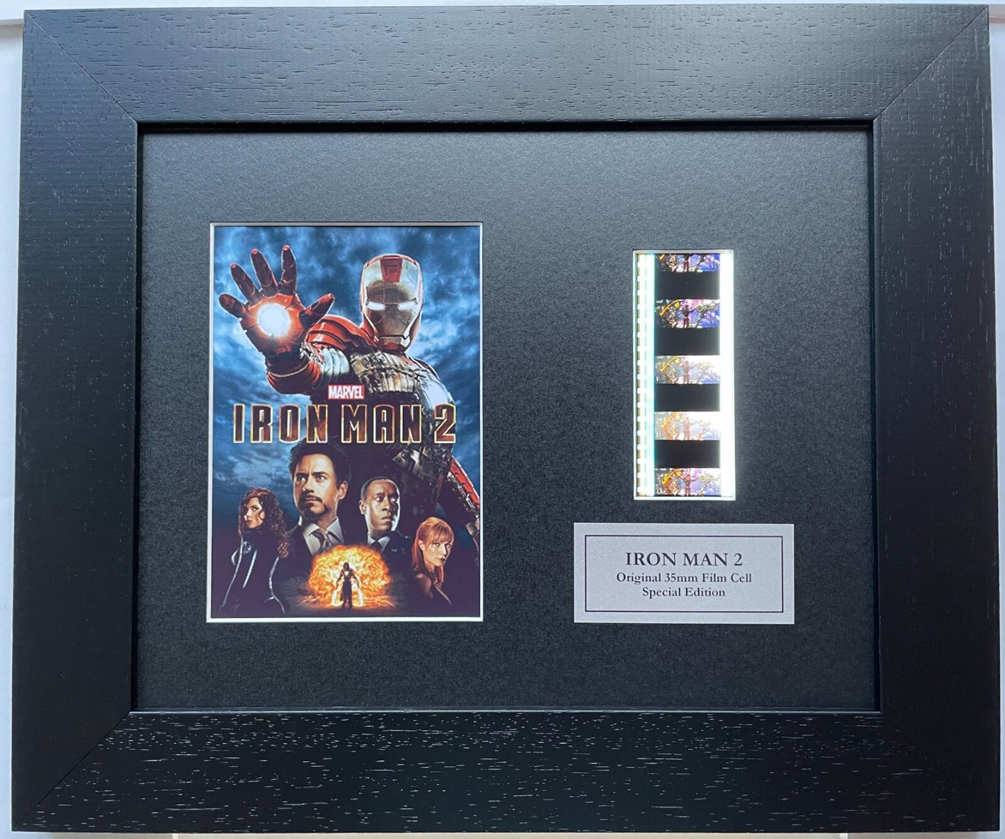 IRON MAN 2 Original 35mm Film Cells set within Quality Wood Frame + COA v1