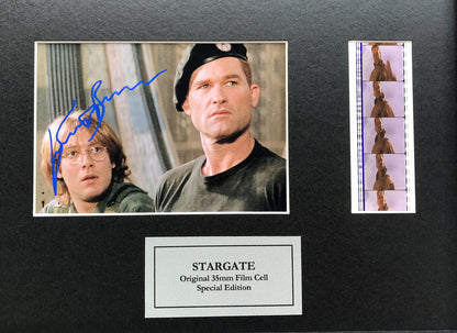 Stargate KURT RUSSELL Signed Repro + Original Film Cells in Quality Wood Frame