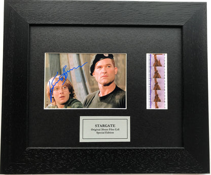 Stargate KURT RUSSELL Signed Repro + Original Film Cells in Quality Wood Frame