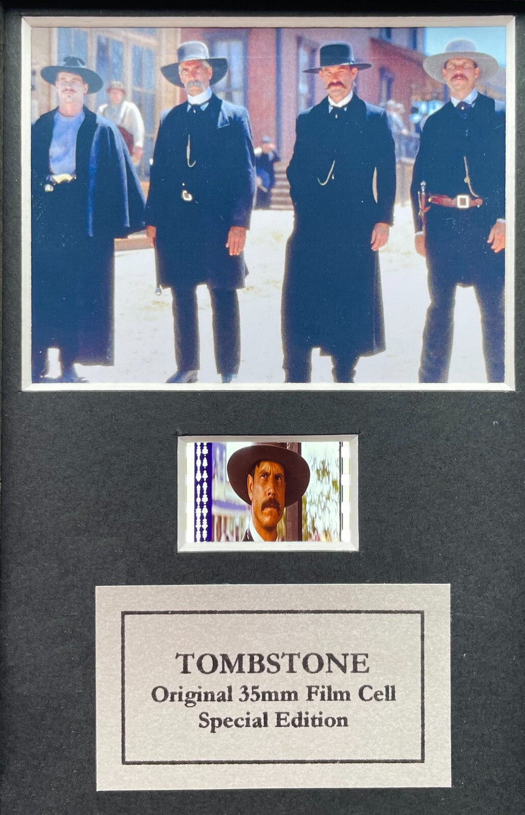 TOMBSTONE Original Mini 35mm Film Cells set within Quality Wood Frame + COA