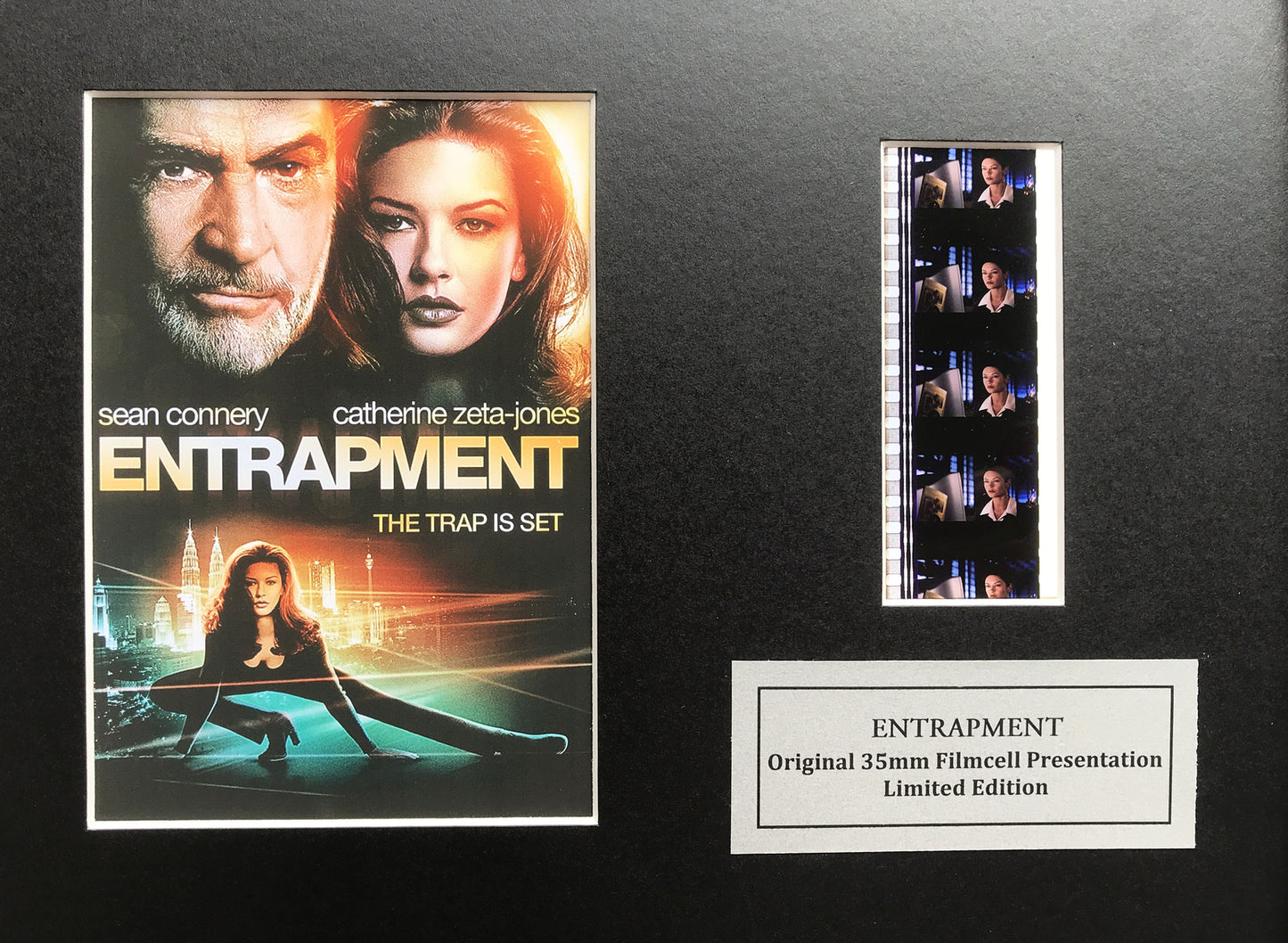 ENTRAPMENT 1999 Original 35mm Film Cells set within Quality Wood Frame + COA