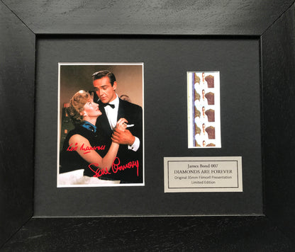 007 DIAMONDS ARE FOREVER Original 35mm Film Cells set in Quality Wood Frame + COA