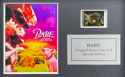 BABE of 1995 Original Mini 35mm Film Cell set within Quality Wood Frame + COA v2