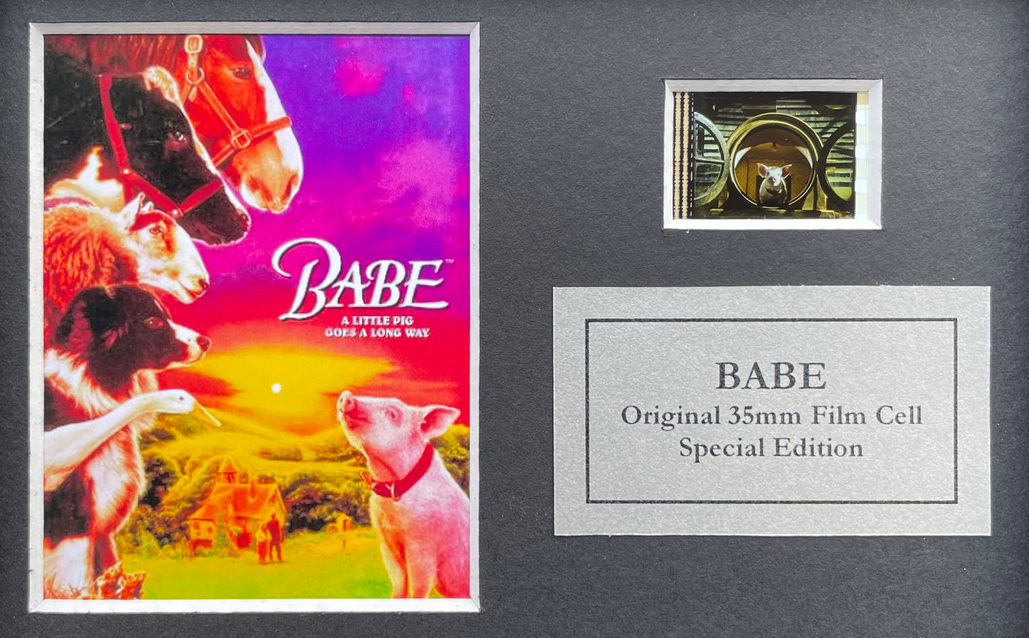 BABE of 1995 Original Mini 35mm Film Cell set within Quality Wood Frame + COA v2