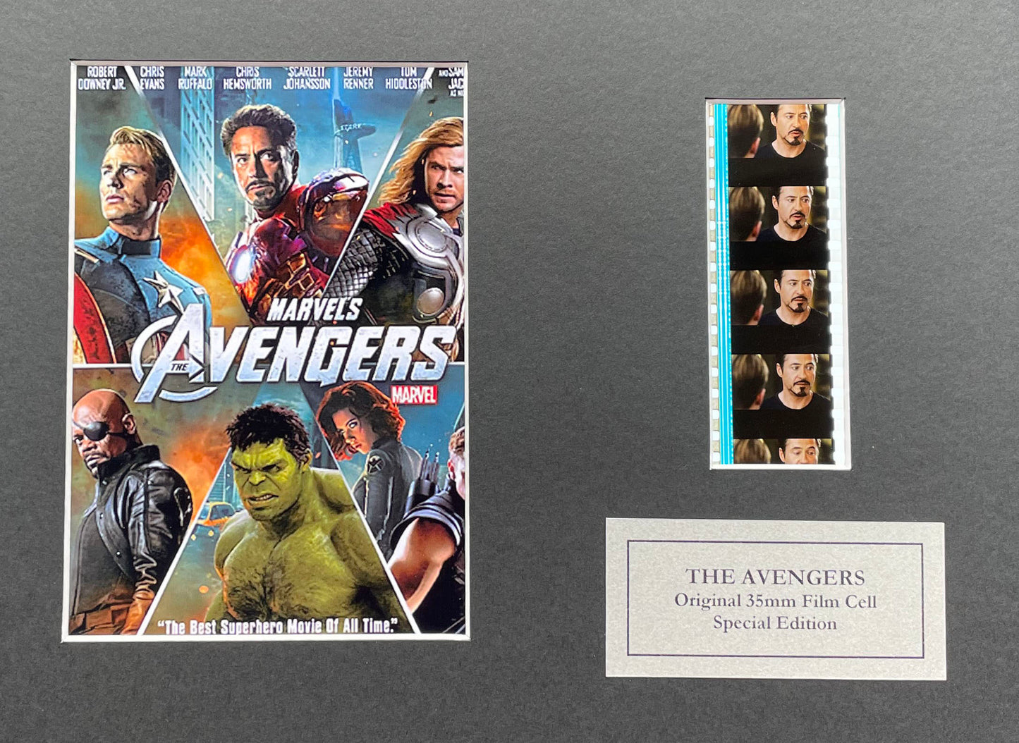 THE AVENGERS Original 35mm Film Cells set within Quality Wood Frame + COA