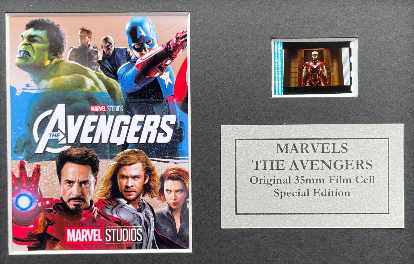 THE AVENGERS Original Mini 35mm Film Cells set within Quality Wood Frame + COA