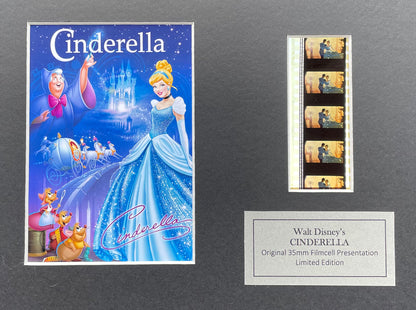 CINDERELLA Original 35mm Film Cells set within Quality Wood Frame + COA