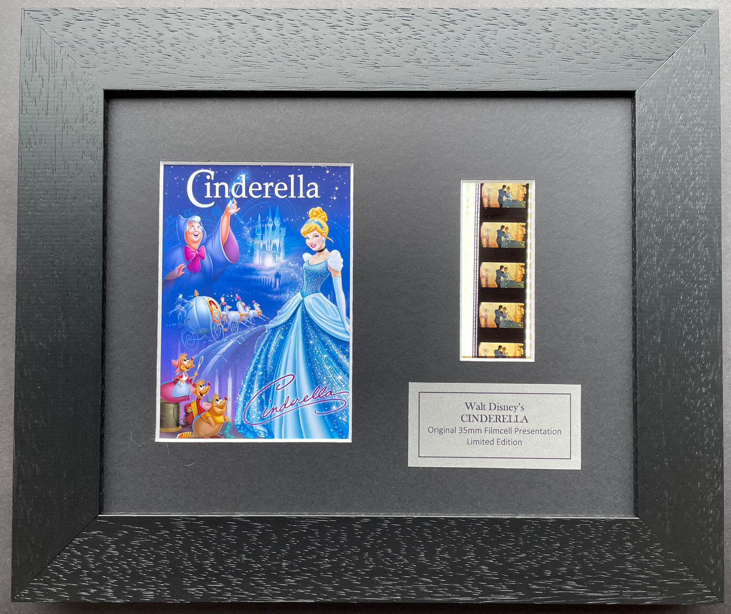 CINDERELLA Original 35mm Film Cells set within Quality Wood Frame + COA